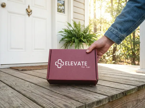 Elevate For Her branded treatment box delivered to your door